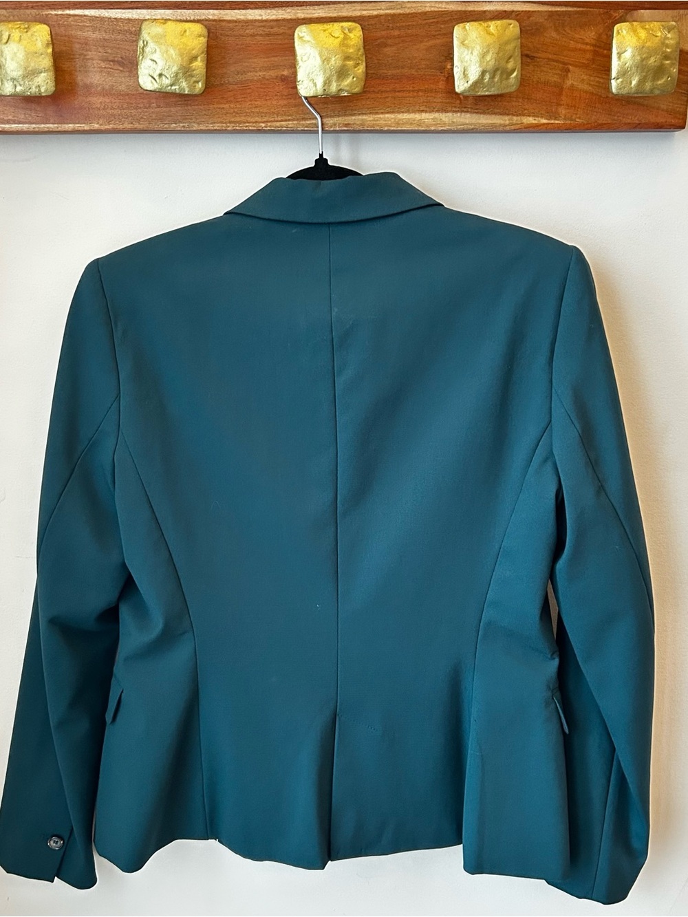 Zara Teal Tailored Blazer Size 8 Dark Academia Corporate Girlie Office Siren - Picture 2 of 10